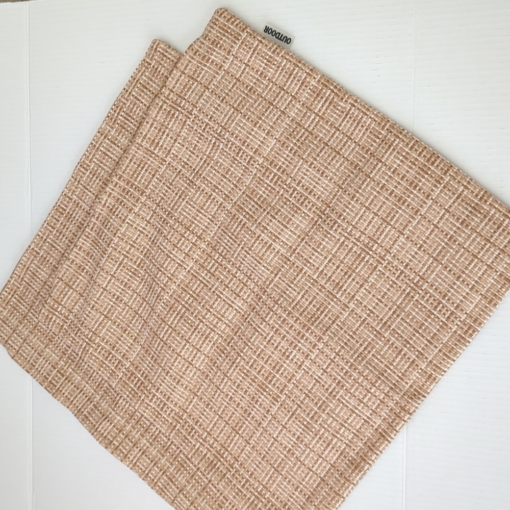 20" x20" Outdoor Beige/Brown Waterproof Pillow Covers for outdoor use